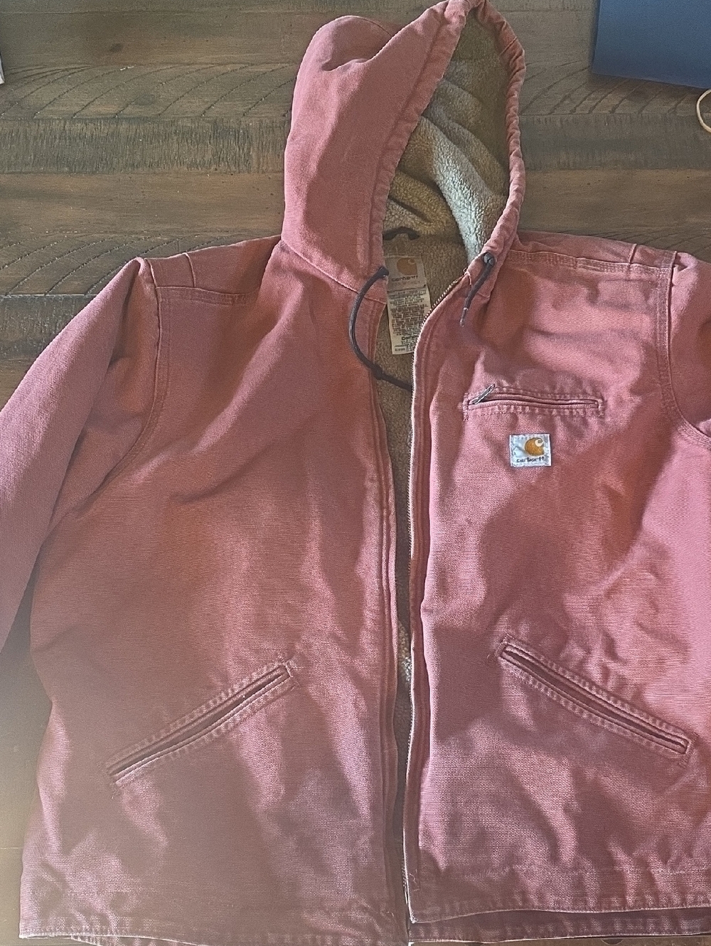 Carhartt Women's Hooded Work Jacket in Rose